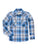 Ely and Walker Kids Boys Western Textured Plaid Rust Poly/Cotton L/S Shirt