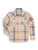 Ely and Walker Kids Boys Western Textured Plaid Tan Poly/Cotton L/S Shirt