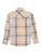 Ely and Walker Kids Boys Western Textured Plaid Tan Poly/Cotton L/S Shirt