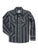 Ely and Walker Kids Boys Western Textured Stripe Black Poly/Cotton L/S Shirt