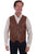 Scully Mens Brown Lamb Leather Western Vest