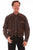 Scully Mens Five Button Brown Leather/Canvas Leather Vest