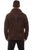Scully Mens Chocolate Leather Zip-Out Shearling Jacket