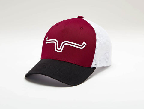 Kimes Ranch Unisex 110 Double Trac Dark Red Polyester Trucker Cap