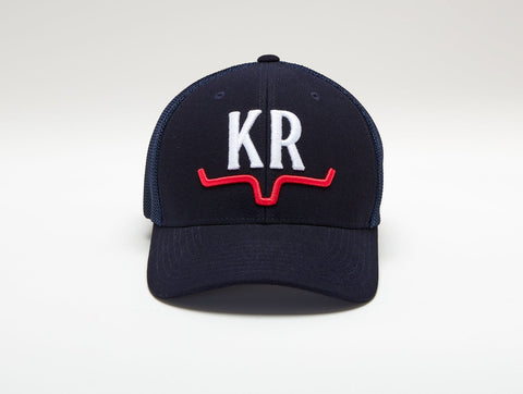 Kimes Ranch Unisex 110 Rise Above Trucker Blue Heather Poly Baseball Cap Hat
