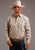 Stetson Mens Khaki 100% Cotton Plume Paisley L/S 2 Pocket Shirt