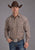 Stetson Mens Blue Line Diamonds Brown 100% Cotton L/S Shirt