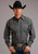 Stetson Mens Grey 100% Cotton Stitch Aztec L/S 2 Pocket Shirt