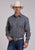 Stetson Mens Heirloom Geo Blue 100% Cotton L/S Shirt