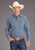 Stetson Mens 2390 Navy Medallion Blue 100% Cotton L/S Shirt