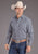 Stetson Mens Running Diamonds Blue 100% Cotton L/S Shirt