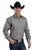 Stetson Mens 2571 Polaris Geo Grey 100% Cotton L/S Shirt