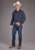 Stetson Mens Navy Denim Rugged Twill L/S Shirt