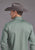 Stetson Mens Silver Sage Brushed Twill Green 100% Cotton L/S Shirt