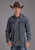 Stetson Mens Octagon Snaps Western Blue Lyocell L/S Shirt