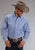 Stetson Mens Candy Stripe Periwinkle 100% Cotton L/S Shirt