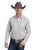 Stetson Mens Dobby Stripe Black 100% Cotton L/S Shirt