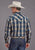 Stetson Mens Vintage Blue Dobby Blue 100% Cotton L/S Shirt