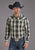 Stetson Mens Coal Ombre Black 100% Cotton L/S Shirt