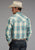 Stetson Mens 1927 Smoke Plaid Turquoise 100% Cotton L/S Shirt