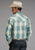 Stetson Mens 1927 Smoke Plaid Turquoise 100% Cotton L/S Shirt