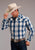 Stetson Mens River Ombre Blue 100% Cotton L/S Shirt