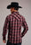 Stetson Mens Marl Plaid Red 100% Cotton L/S Shirt