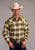 Stetson Mens Cream Plaid Brown 100% Cotton L/S Shirt