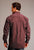 Stetson Mens Geometric Sunburst Wine 100% Cotton L/S Shirt