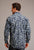 Stetson Mens Detailed Pailey Blue 100% Cotton L/S Shirt