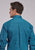 Stetson Mens 2734 Medallion Teal 100% Cotton 1 Pkt L/S Shirt