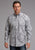 Stetson Mens Silver Spring Paisley Grey 100% Cotton 1 Pkt L/S Shirt