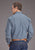 Stetson Mens 2390 Medallion Navy 100% Cotton 1 Pkt L/S Shirt
