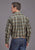 Stetson Mens Diamond Back Plaid Brown 100% Cotton 1 Pkt L/S Shirt