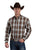 Stetson Mens Ombre Plaid Cocoa 100% Cotton 1 Pkt L/S Shirt