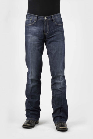 Stetson Mens 1014 Rocks Fit Small Stitch Blue 100% Cotton Jeans