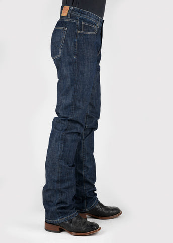 Stetson Mens 1210 Straight Leg Dark Rinse 100% Cotton X Pkt Jeans