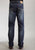 Mens Stetson Blue Cotton Blend Deco Pocket Modern Fit Straight Jeans 36x30