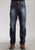 Mens Stetson Blue Cotton Blend Deco Pocket Modern Fit Straight Jeans 36x30
