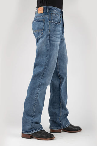 Stetson Mens 1521 Stretch Dbl Diamond Blue Cotton Blend Jeans