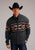 Stetson Mens Arrow Border Grey Cotton/Wool L/S Cardigan Sweater
