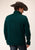 Stetson Mens Bonded Sweater Knit Green 100% Polyester Pullover