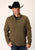Stetson Mens Bonded Knit Brown Polyester L/S Pullover Sweater