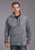 Stetson Mens Herringbone Pullover Heather Black 100% Polyester 1/4 Zip Sweater