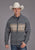 Stetson Mens Serape Border Grey Cotton Blend Cardigan Sweater