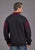 Stetson Mens Woven Aztec Red/Gray Cotton Blend 1/4 Zip Sweater