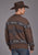 Stetson Mens Thunderbird Border Brown Cotton Blend Cardigan Sweater
