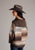 Stetson Womens Multi Stripe Ombre Multi-Color Wool Blend Poncho