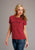 Stetson Womens Star Screenprint Red Cotton Blend S/S T-Shirt