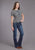 Stetson Womens Bronc Rider Grey Cotton Blend S/S T-Shirt